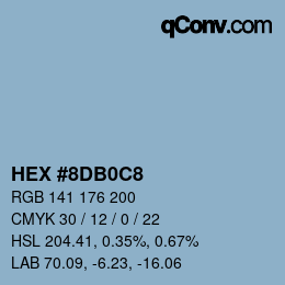 Color code: HEX #8DB0C8 | qconv.com