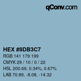 Color code: HEX #8DB3C7 | qconv.com