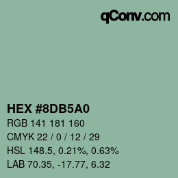 Color code: HEX #8DB5A0 | qconv.com