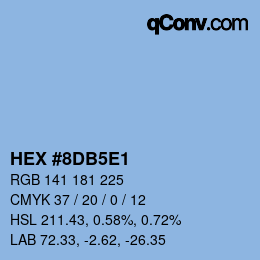 Color code: HEX #8DB5E1 | qconv.com