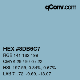 Color code: HEX #8DB6C7 | qconv.com