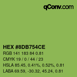 Código de color: HEX #8DB754CE | qconv.com