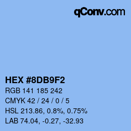 Color code: HEX #8DB9F2 | qconv.com
