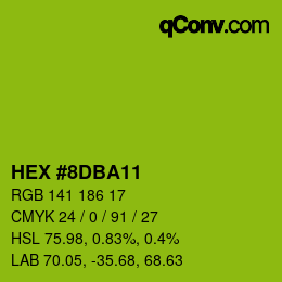 Color code: HEX #8DBA11 | qconv.com