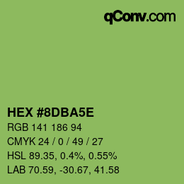 Farbcode: HEX #8DBA5E | qconv.com