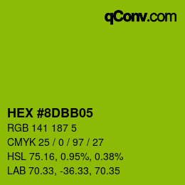 Color code: HEX #8DBB05 | qconv.com