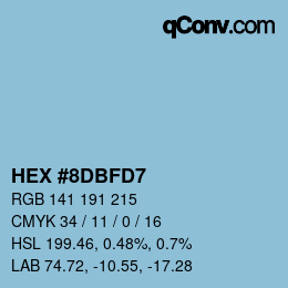 Color code: HEX #8DBFD7 | qconv.com