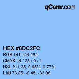 Color code: HEX #8DC2FC | qconv.com