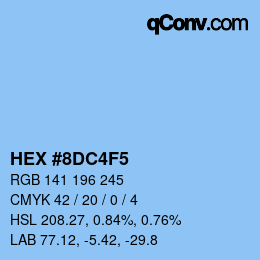 Color code: HEX #8DC4F5 | qconv.com
