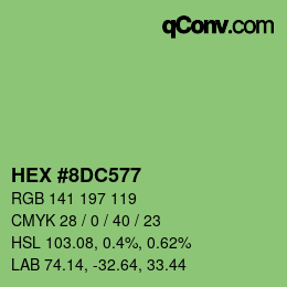 颜色代码: HEX #8DC577 | qconv.com