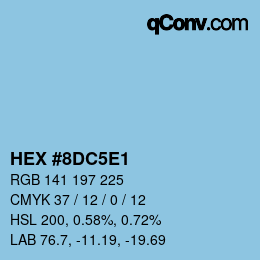 Color code: HEX #8DC5E1 | qconv.com