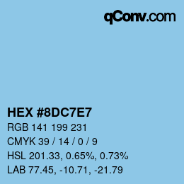 Color code: HEX #8DC7E7 | qconv.com