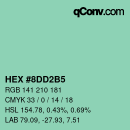 Color code: HEX #8DD2B5 | qconv.com