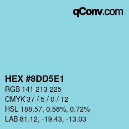 Color code: HEX #8DD5E1 | qconv.com