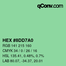 カラーコード: HEX #8DD7A0 | qconv.com