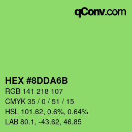 カラーコード: HEX #8DDA6B | qconv.com