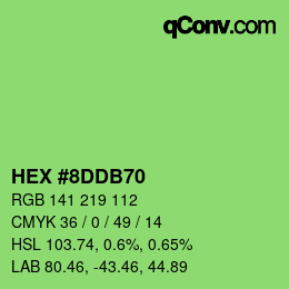 カラーコード: HEX #8DDB70 | qconv.com