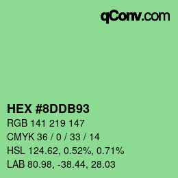 Color code: HEX #8DDB93 | qconv.com