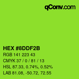 Color code: HEX #8DDF2B | qconv.com