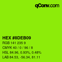 Color code: HEX #8DEB09 | qconv.com