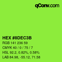 Color code: HEX #8DEC3B | qconv.com