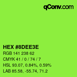 Color code: HEX #8DEE3E | qconv.com