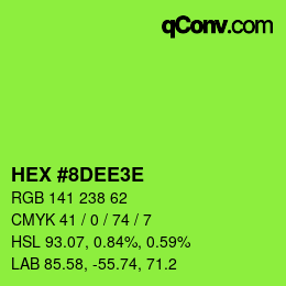 Código de color: HEX #8DEE3E | qconv.com