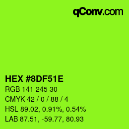 Color code: HEX #8DF51E | qconv.com