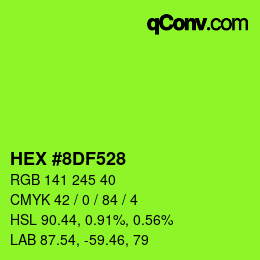 Color code: HEX #8DF528 | qconv.com