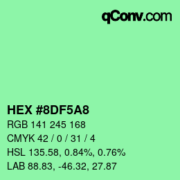 Color code: HEX #8DF5A8 | qconv.com