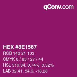 Color code: HEX #8E1567 | qconv.com