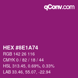 Color code: HEX #8E1A74 | qconv.com