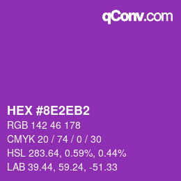 Color code: HEX #8E2EB2 | qconv.com