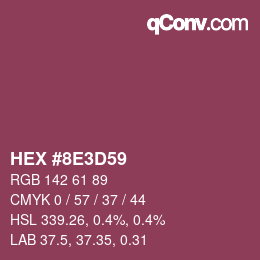 Color code: HEX #8E3D59 | qconv.com