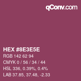 Farbcode: HEX #8E3E5E | qconv.com