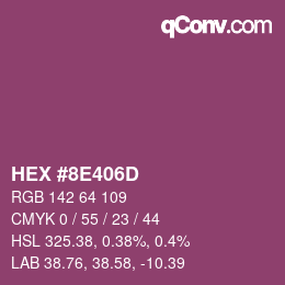 Color code: HEX #8E406D | qconv.com