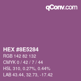 Color code: HEX #8E5284 | qconv.com