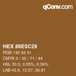 Color code: HEX #8E5C29 | qconv.com
