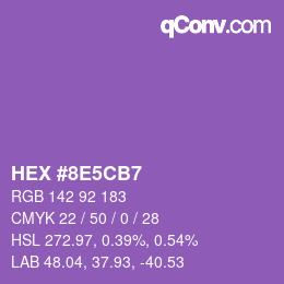 颜色代码: HEX #8E5CB7 | qconv.com