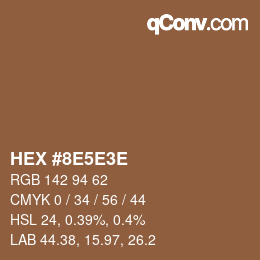 カラーコード: HEX #8E5E3E | qconv.com