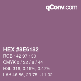 Color code: HEX #8E6182 | qconv.com