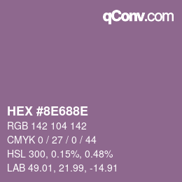 Color code: HEX #8E688E | qconv.com