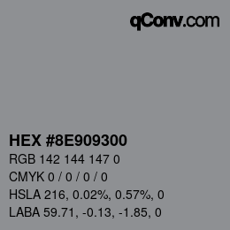 颜色代码: HEX #8E909300 | qconv.com