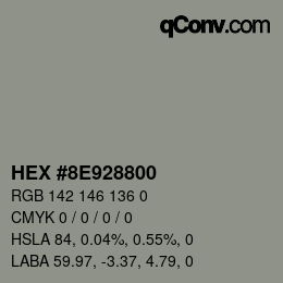 Color code: HEX #8E928800 | qconv.com