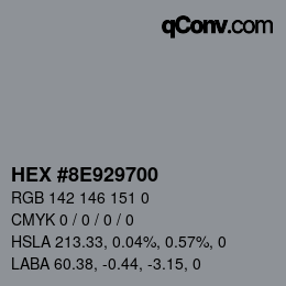 Color code: HEX #8E929700 | qconv.com