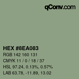 カラーコード: HEX #8EA083 | qconv.com