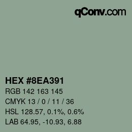 カラーコード: HEX #8EA391 | qconv.com