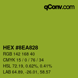 カラーコード: HEX #8EA828 | qconv.com