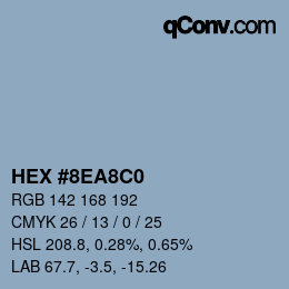Color code: HEX #8EA8C0 | qconv.com