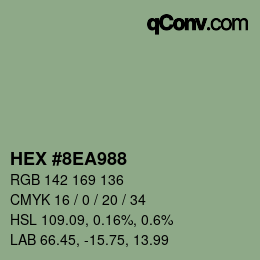 Color code: HEX #8EA988 | qconv.com